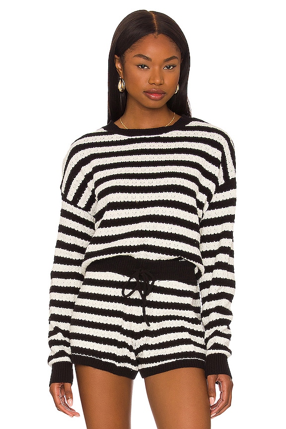 view 1 of 4 PULL BEACH in Black & White Stripe