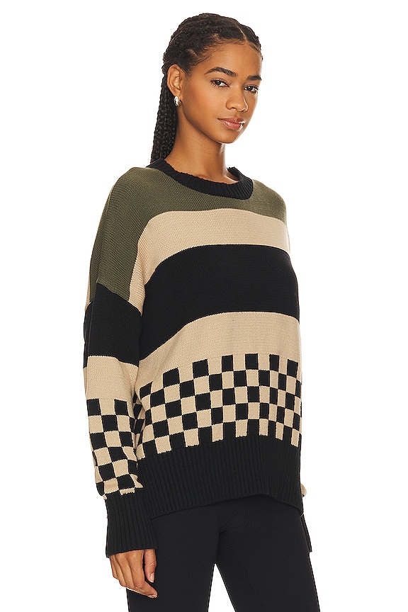 view 2 of 4 Callie Sweater in Taupe & Black Check