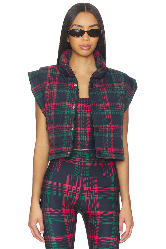 view 2 of 6 Canyon Puffer Vest in Ribbon Plaid