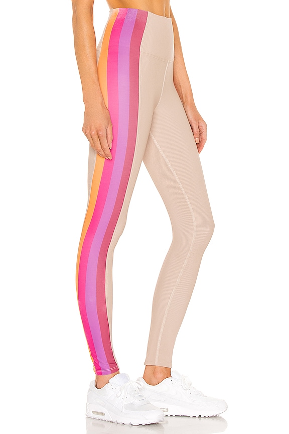 view 2 of 4 Megan Legging in Taupe Sunset Stripe