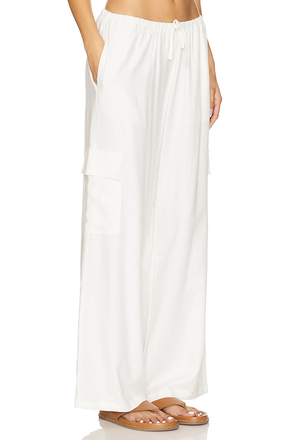view 2 of 6 Amara Pant in White Linen