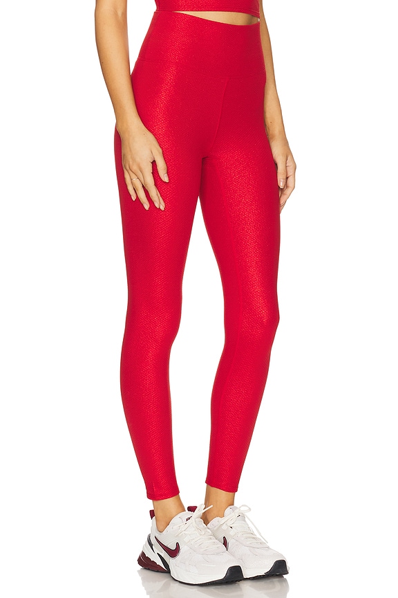 view 2 of 6 Piper Legging in Red Shine Waffle