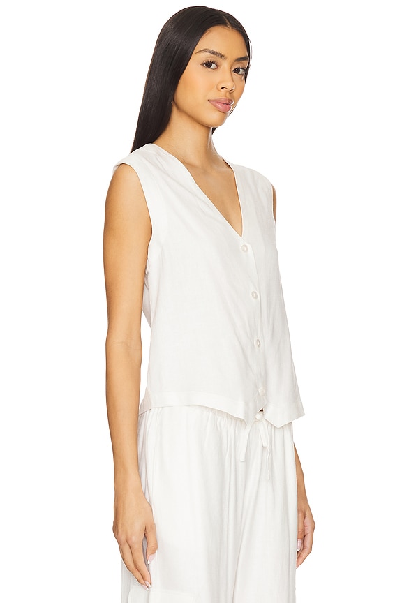 view 2 of 4 Darcy Vest in White Linen