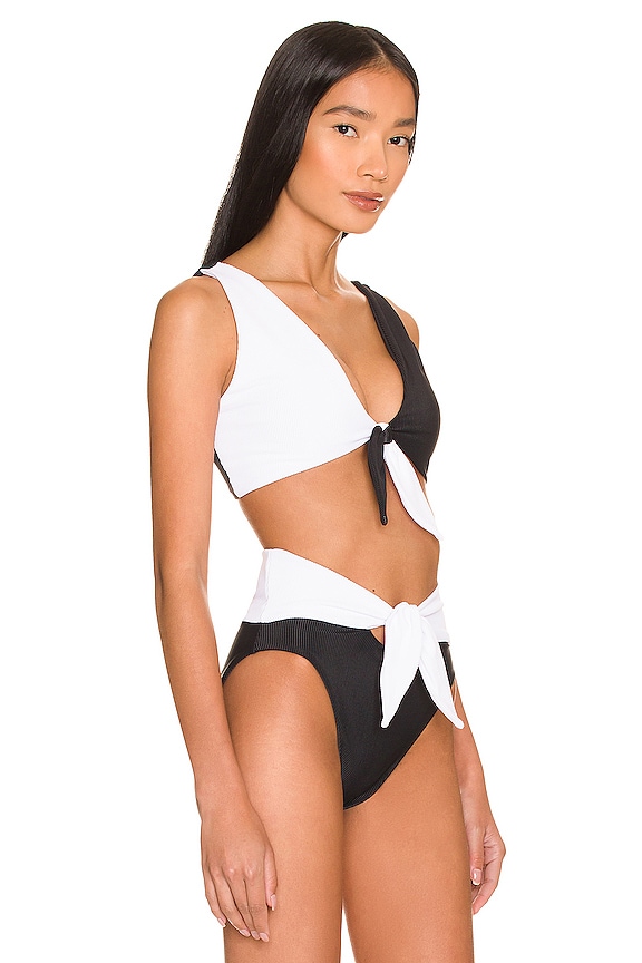 view 2 of 4 Dallas Bikini Top in Black & White