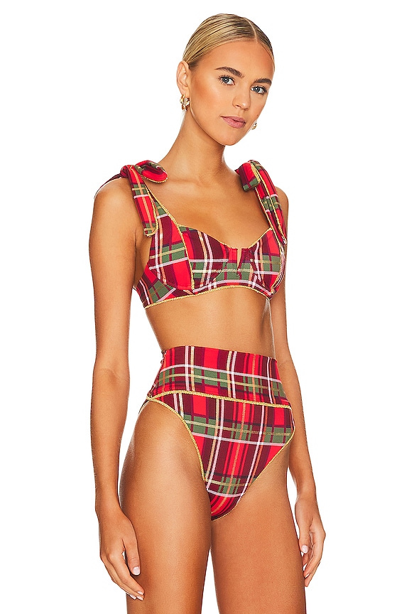 view 2 of 5 HAUT DE MAILLOT DE BAIN BLAIR in Holiday Plaid