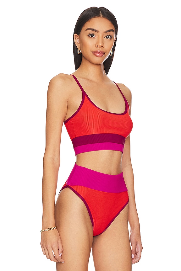 view 2 of 4 EVA 비키니 탑 in Be Mine Colorblock