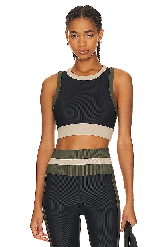 BEACH RIOT Gwen Top in Military Olive Colorblock | REVOLVE