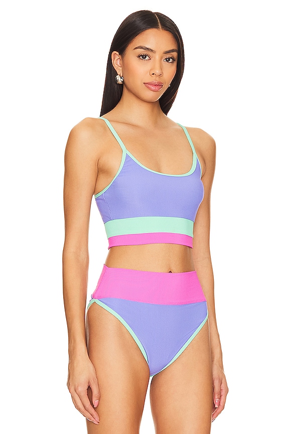 view 2 of 4 Eva Bikini Top in High Tide Colorblock