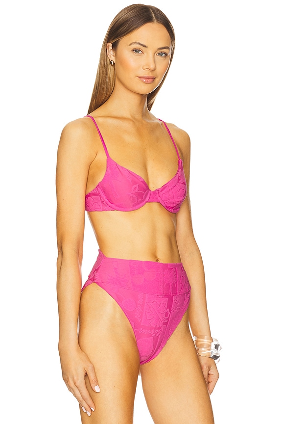 view 2 of 5 Camilla Bikini Top in Strawberry Stand Terry