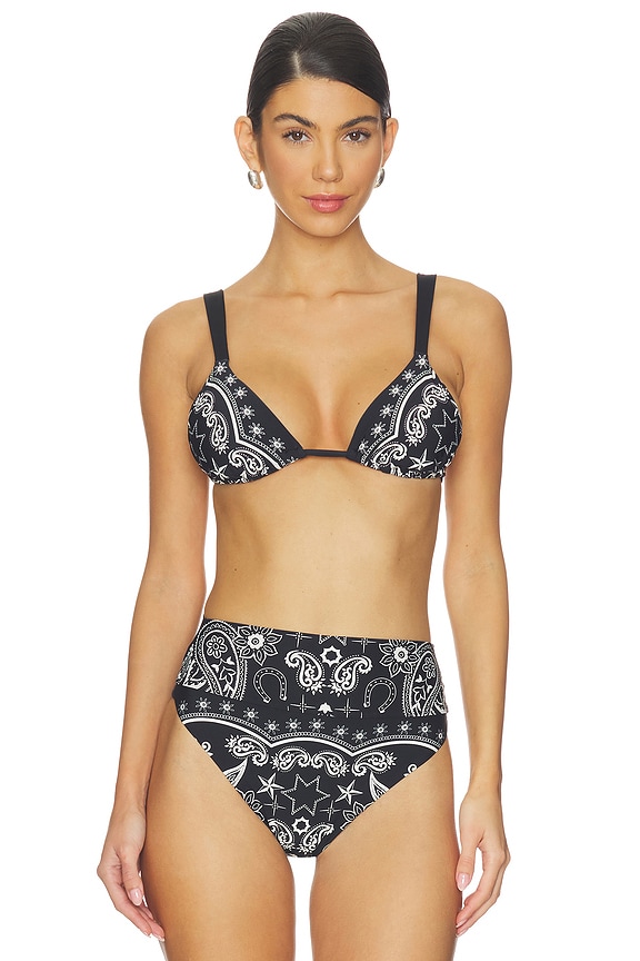 view 1 of 4 TOP BIKINI TRIANGULAR SAIGE in Bandana Black