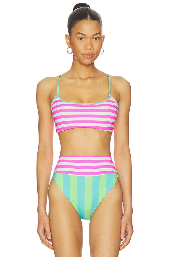 view 1 of 4 Val Bikini Top in Cove Stripe