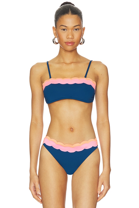 view 2 of 5 HAUT DE MAILLOT DE BAIN SYBIL in Seashell Isle Colorblock