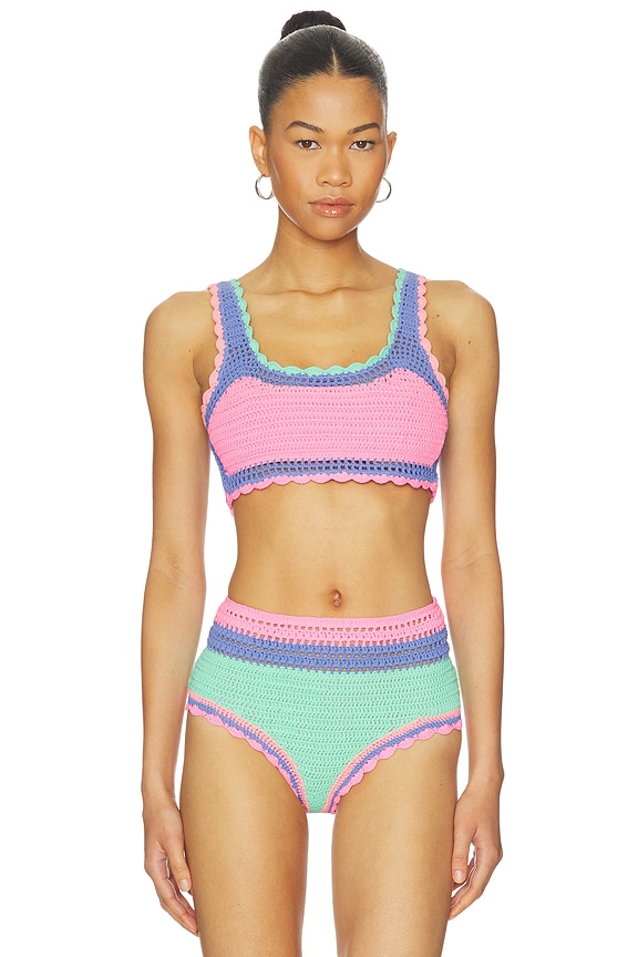 view 1 of 4 TOP BIKINI ANDY in Sea Breeze Crochet