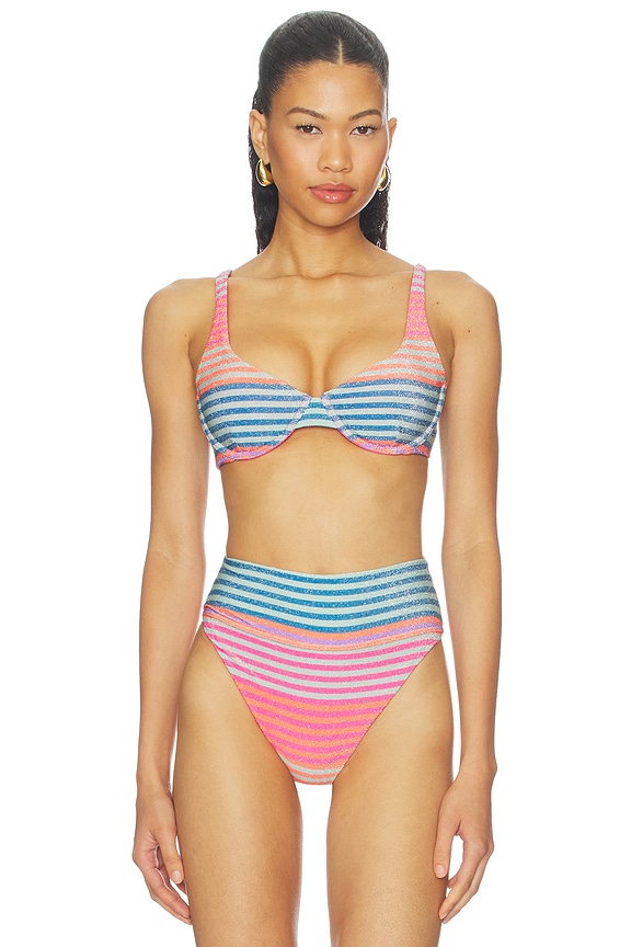 view 1 of 5 TOP BIKINI LULU in Vibrant Volley Stripes