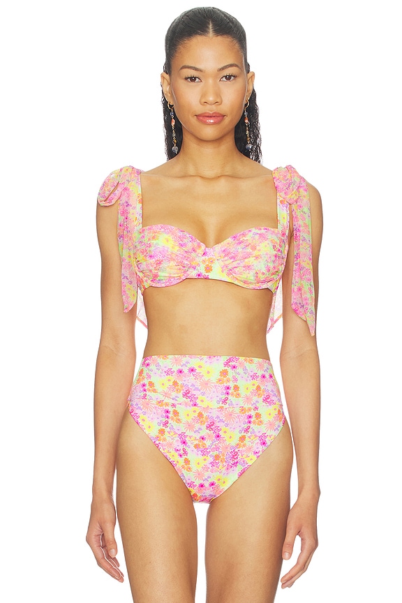 view 1 of 5 TOP BIKINI DREA in Neon Bouquet