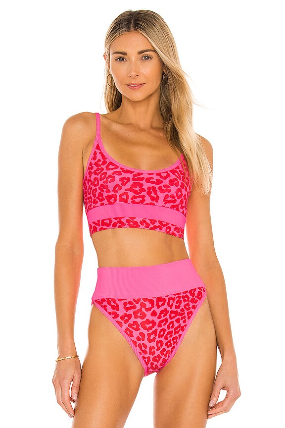 view 1 of 5 Eva Bikini Top in Famous High Risk Red Leopard