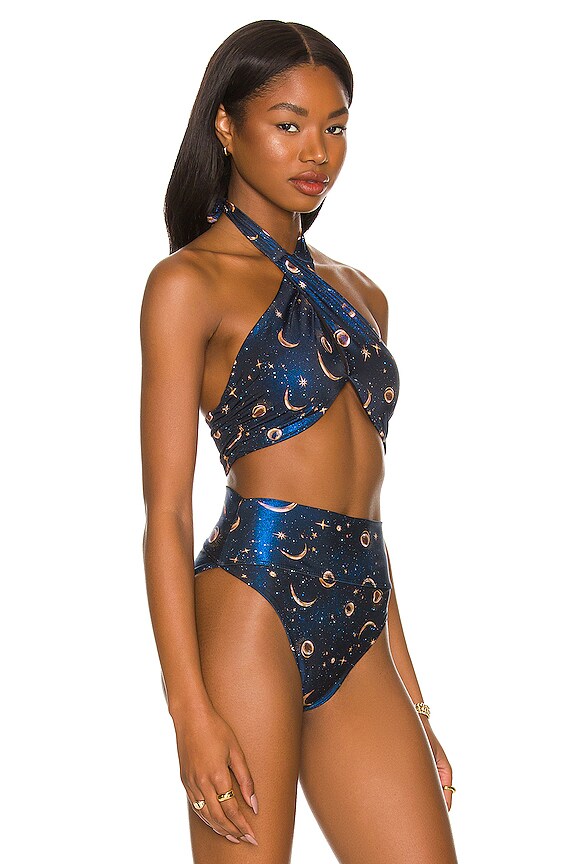 view 2 of 4 Jessica Bikini Top in Gold Celestial