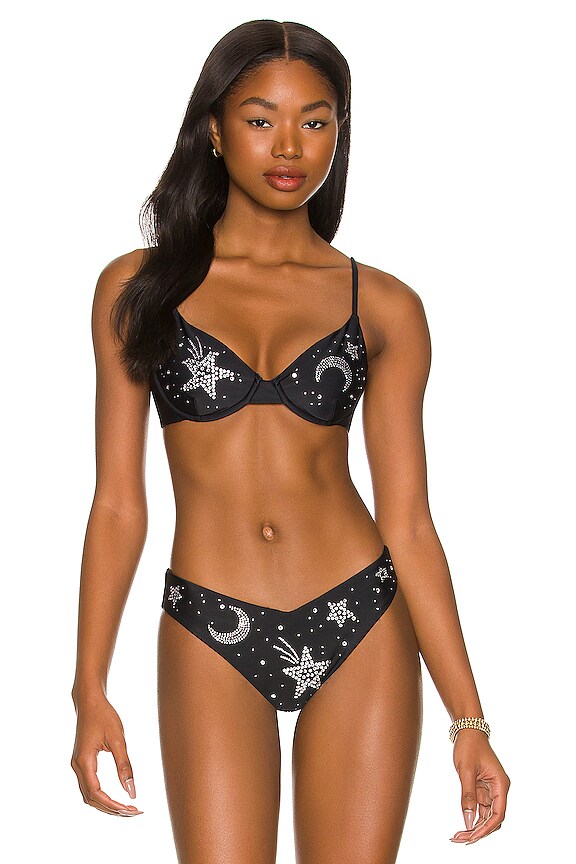 view 1 of 5 Camilla Bikini Top in Black Stardust