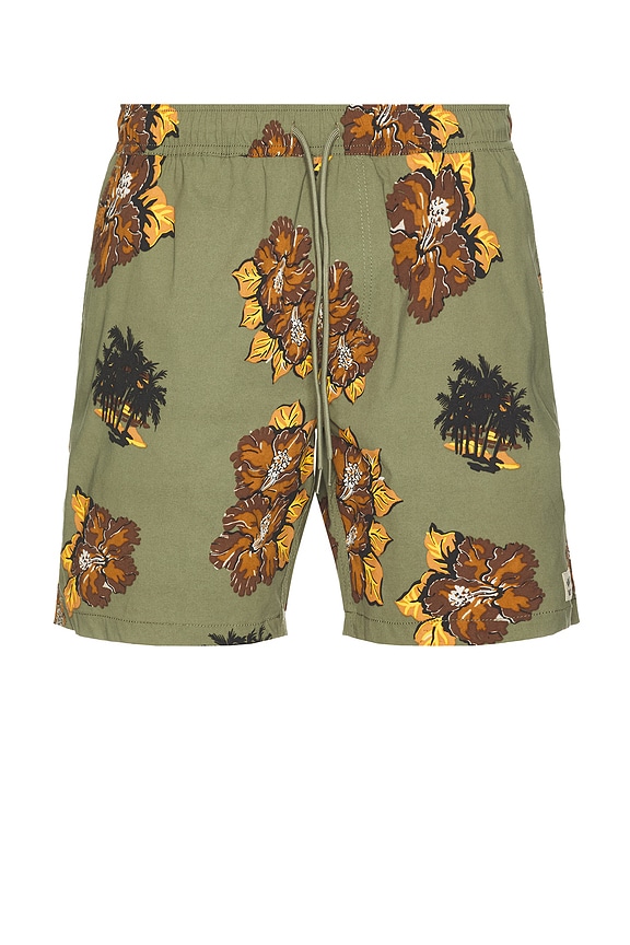 view 1 of 5 Everyday Stretch Hybrid Swim Short in Olive Surplus Floral