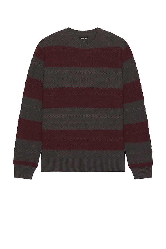 view 1 of 4 Midnight Crew Sweater in Black & Port Stripe