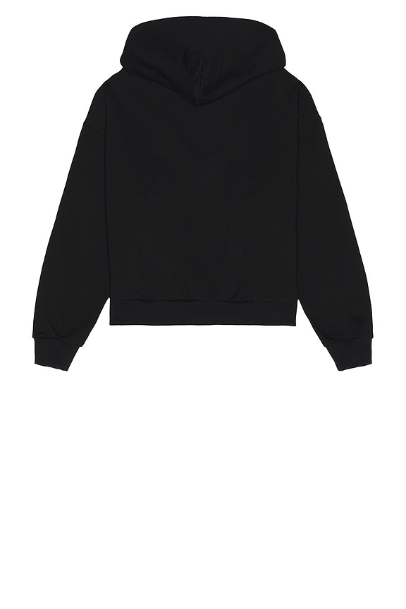 view 2 of 5 Embroidered Heavyweight Oversized Full Zip Hoodie in Black