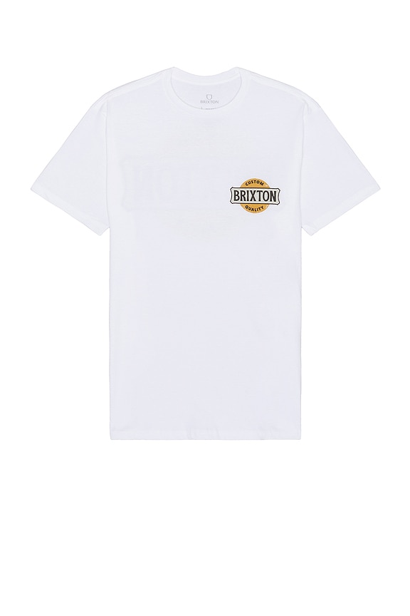 view 2 of 3 Wendall Short Sleeve Tailored Tee in White