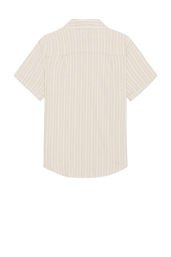 view 2 of 4 Charter Stripe Sleeve Shirt in Off White & Cinder Grey