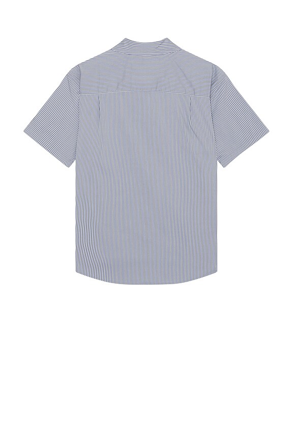 view 2 of 4 Builders Auto Short Sleeve Shirt in Twilight Blue & White Stripe