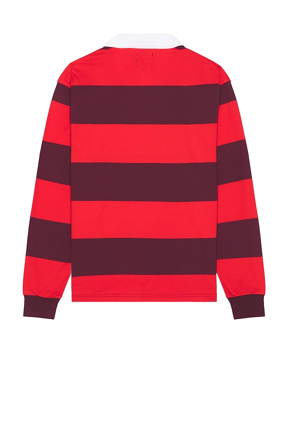 view 2 of 5 Union Heavy Weight Rugby Polo in Adrenaline Rush & Port