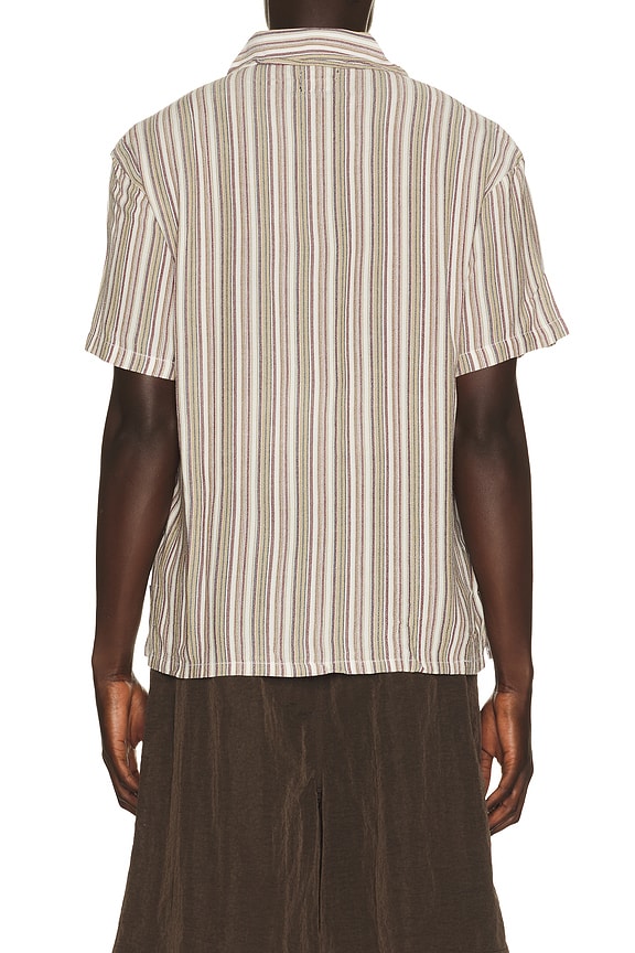 view 2 of 5 Bunker Twisted Stripe Woven Shirt in Robust Red