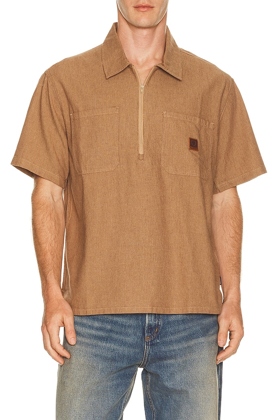 view 1 of 5 CAMISA in Brown & Tan Stripe