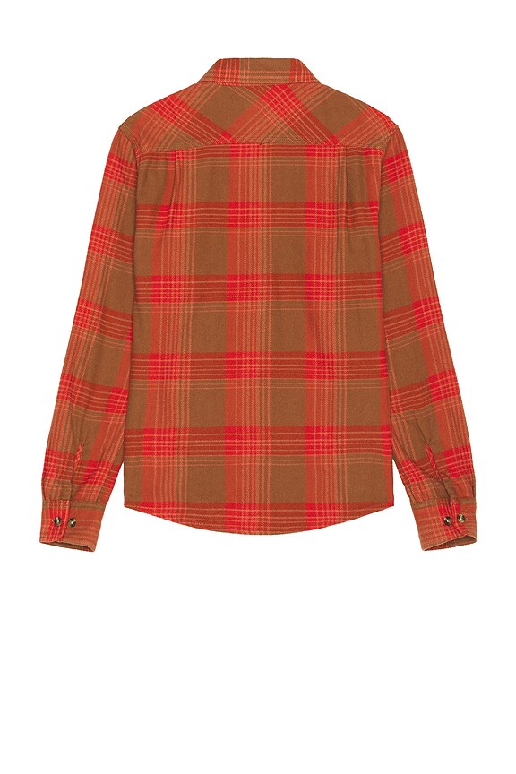 view 2 of 4 Bowery Flannel in Barn Red & Bison