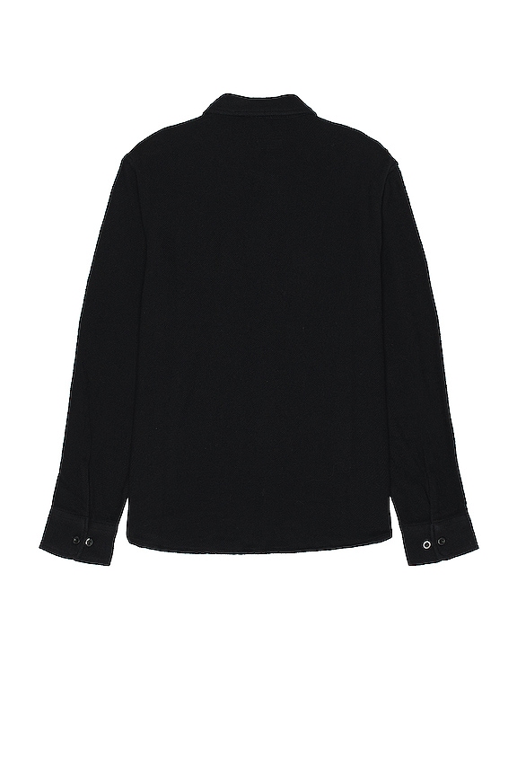 view 2 of 3 Bowery Textured Loop Twill Overshirt in Black