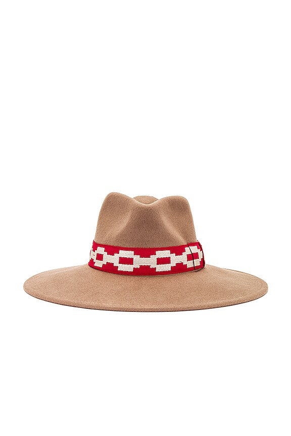 view 2 of 3 SOMBRERO DE FIELTRO JOANNA in Twig & Scarlet Red