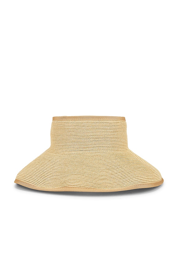 view 2 of 4 Ivy Packable Straw Visor in Tan
