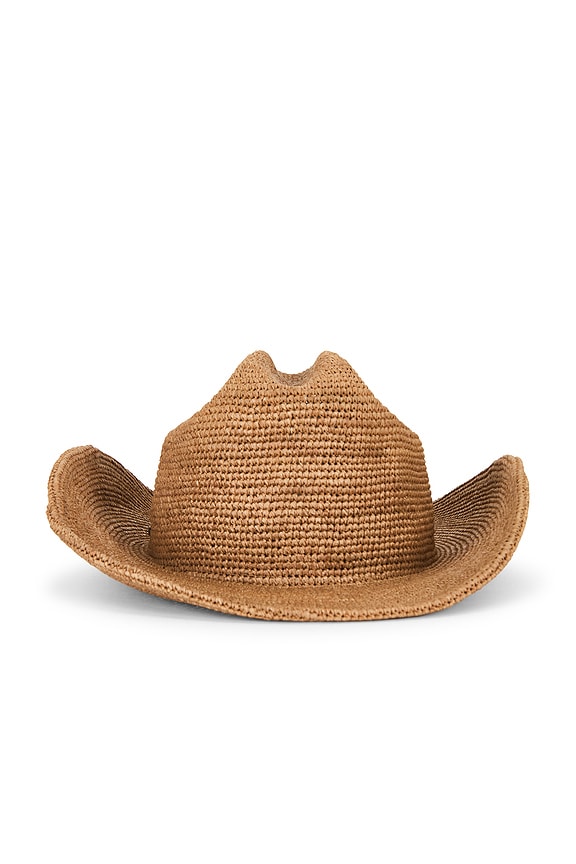 view 2 of 3 CHAPEAU DE COWBOY EN PAILLE COMPRESSIBLE ODESSA in Italian Clay