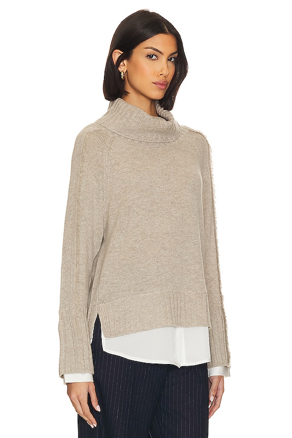 view 2 of 4 Jolie Fringe Layered Looker in Light Chia Melange