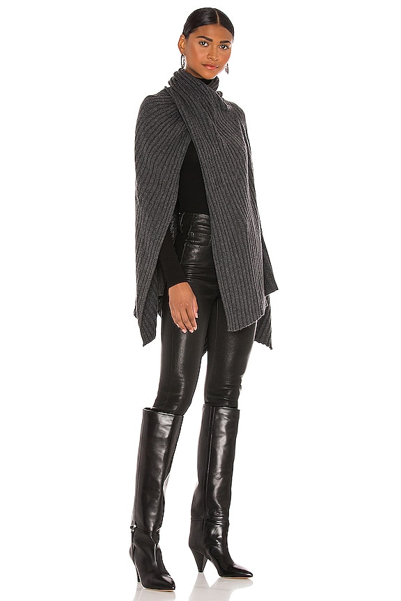 view 2 of 5 Olssen Wrap in Dark Charcoal Melange