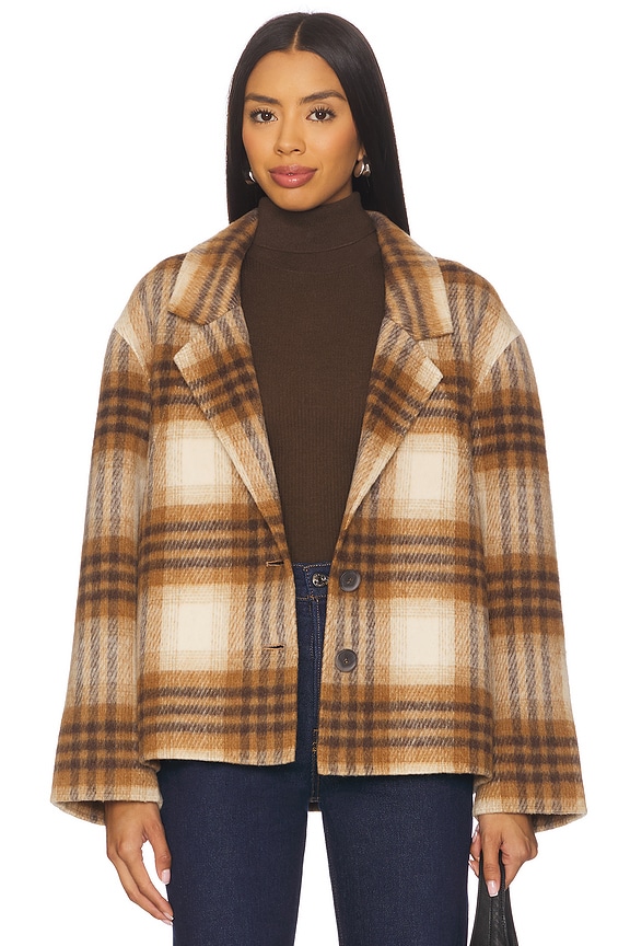 view 2 of 5 КУРТКА ADELINE in Camel Plaid