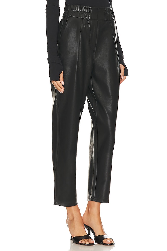 view 2 of 4 Fiera Faux Leather Pant in Black Onyx