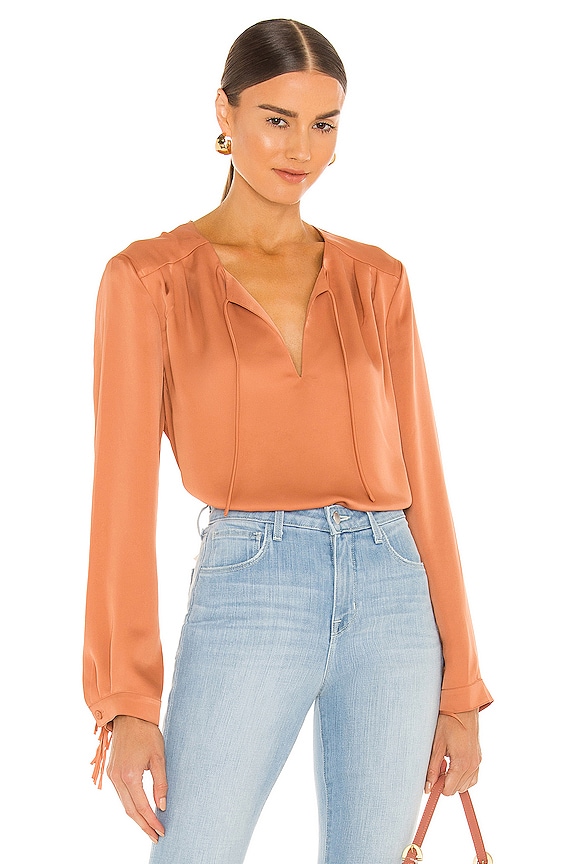 view 2 of 5 Peyton Blouse in Clay Orange