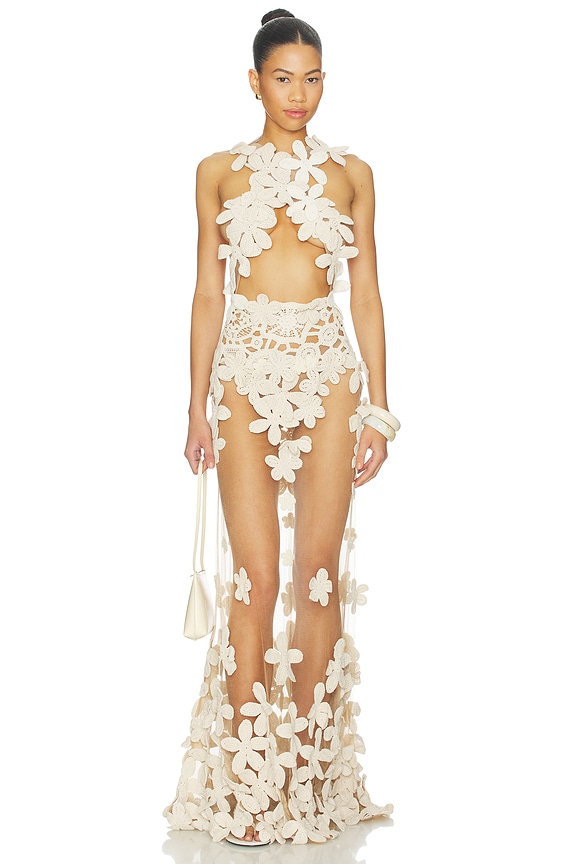 view 1 of 4 Casablanca Crochet Naia Dress in Cream