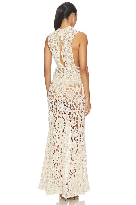 casablanca dress crochet Naia Mini dress Color:Brown / Blue Red Theme Adrianna Papell 40452 Flutter adding elegance and exclusivity