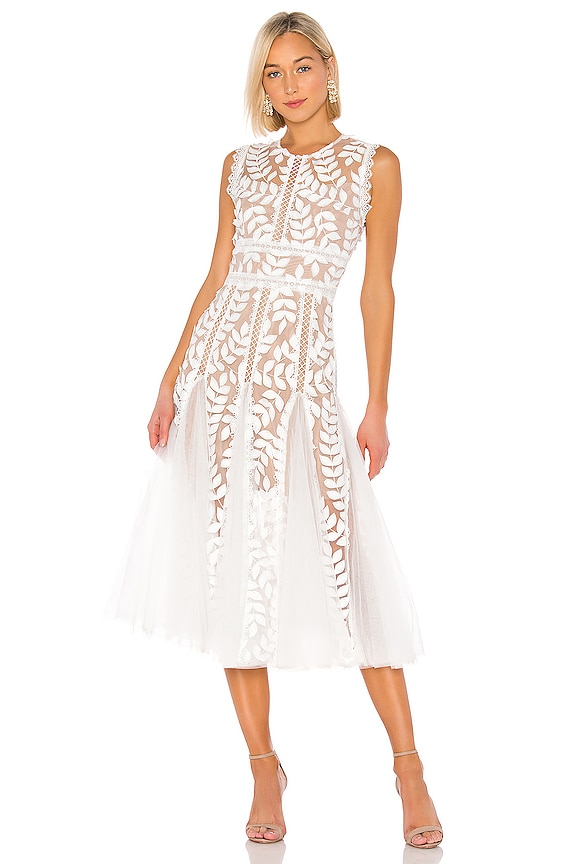 Bronx and Banco Saba Blanc Midi Dress in White | REVOLVE