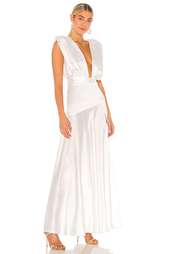 view 2 of 3 VESTIDO LARGO ROMI in White