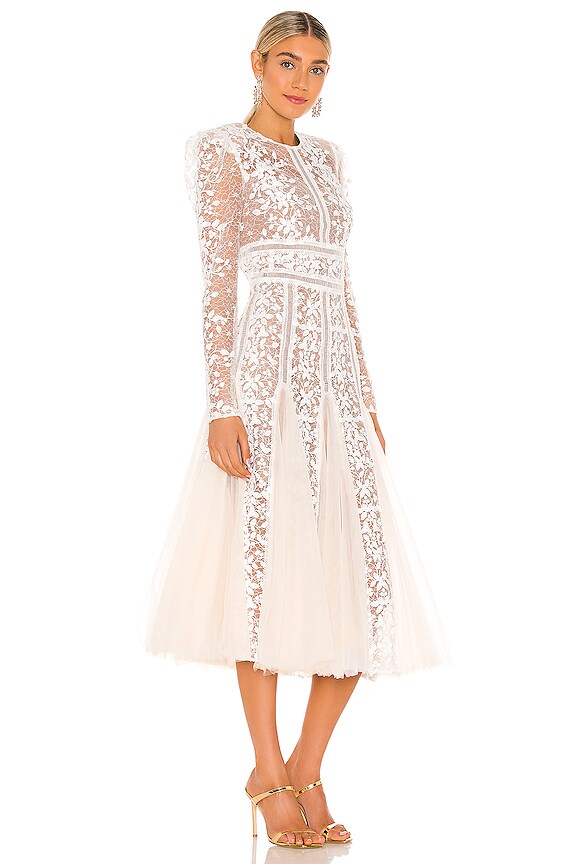 view 2 of 4 Megan Bridal Midi Dress in White