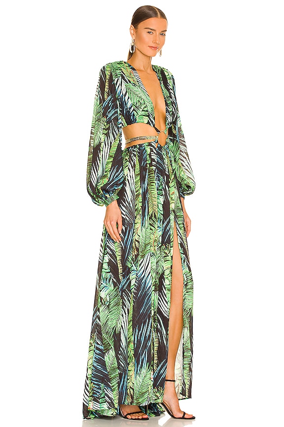 view 2 of 4 MAXIVESTIDO JUNGLE in Green Multi