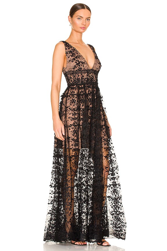 view 2 of 3 ROBE MAXI MEGAN NOIR in Black