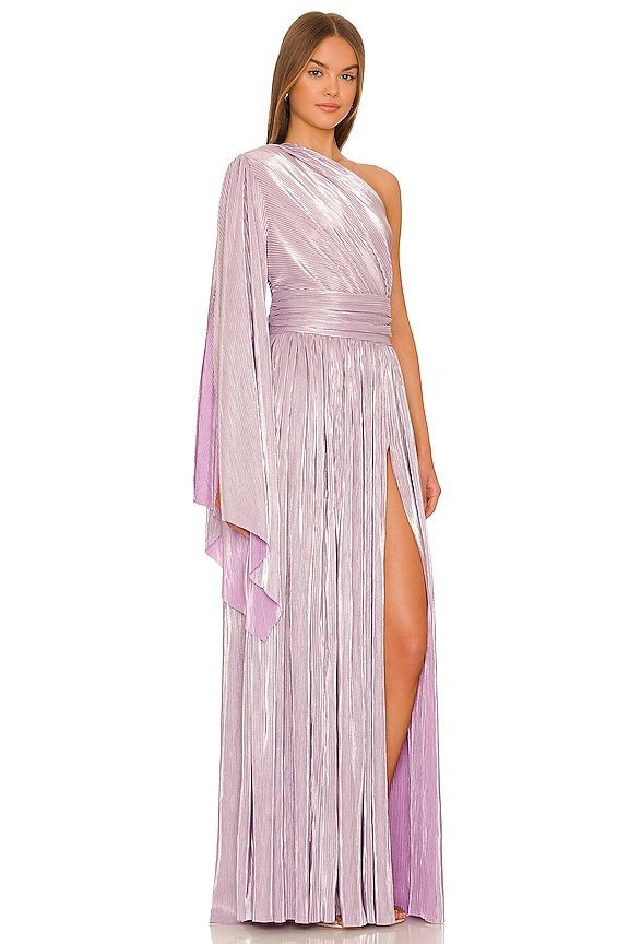view 2 of 4 VESTIDO LARGO FLORENCE in Metallic Lilac