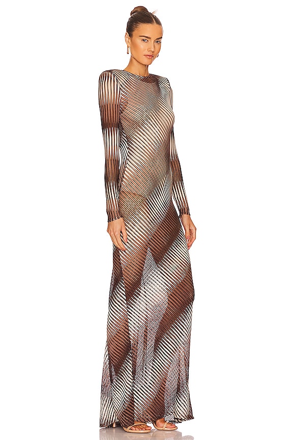 view 2 of 3 ELECTRA 원피스 in Brown & Beige